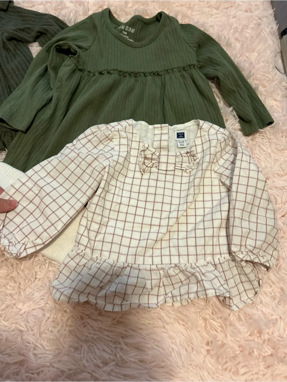 12M Fall Bundlr Carter's Cream Hooded Knit Cardigan with Wooden Buttons